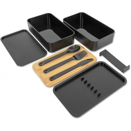 Lunchbox 2x600 ml ze sztućcami PESCARA | EG-253103