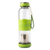 Szklana butelka z zaparzaczem do herbaty Sulmona 550 ml, zielony  | R08268.05
