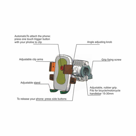 Uchwyt na telefon do roweru Cellsteady | RD-R17841.02