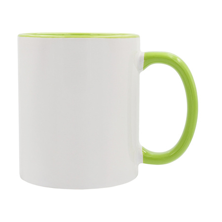 Kubek z z powłoką sublimacyjną Gaeta 330 ml, jasnozielony  | R85319.55