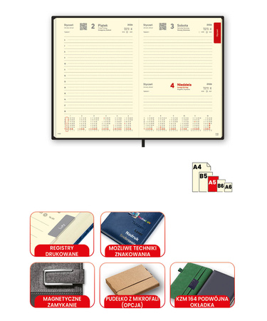 A5 Dzienny BIZNES - registry drukowane | J-KZM 164