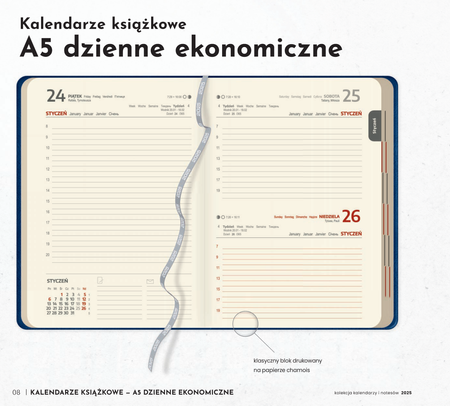 Kalendarz książkowy dzienny A5 | AT-KK01