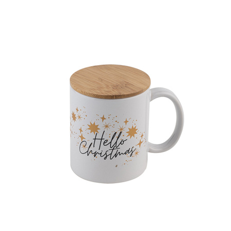 Kubek ceramiczny "Hello Christmas", biały | RD-X85306.06