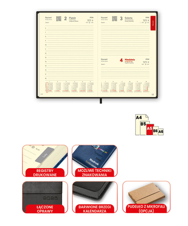 A5 Dzienny MODERN - registry drukowane | J-KZR 200