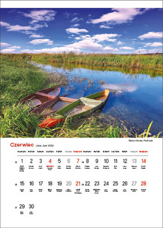 Kalendarz wieloplanszowy STANDARD – Najpiękniejsze rzeki Polski | J-WP 123