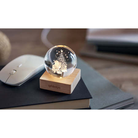 Świąteczna szklana kula LED SANTA LIGHT | MO-CX1541-40