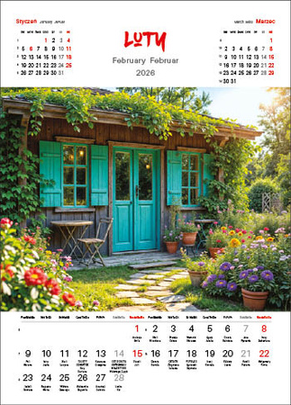Kalendarz wieloplanszowy STANDARD – Ogrody | J-WP133