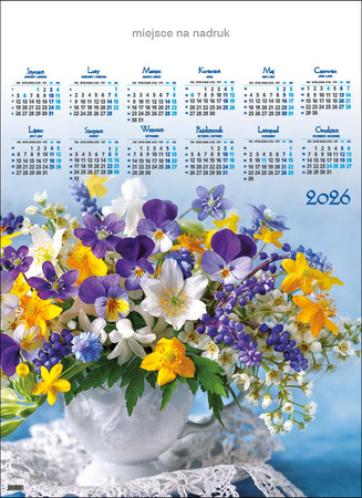 Kalendarz planszowy A1 – Bukiet | J-A 27