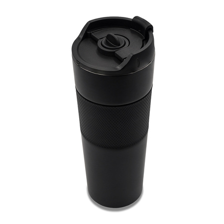 Kubek termiczny z french press Aspet 450 ml, czarny  | R08191.02