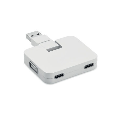 4-portowy hub USB SQUARE-C | MO-MO2254-06