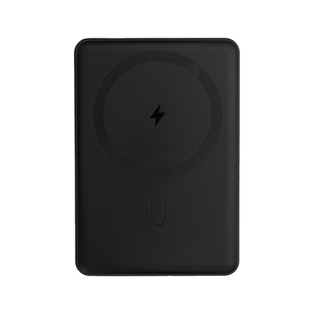 Magnetyczny bezprzewodowy power bank 5000 mAh Yuki, czarny  | R64386.02