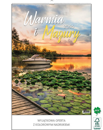 Kalendarz wieloplanszowy STANDARD – Warmia i Mazury | J-WP 122