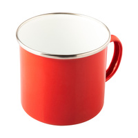 Kubek emaliowany Oldschool 500 ml, czerwony | R08231.08