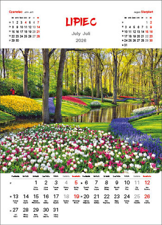 Kalendarz wieloplanszowy STANDARD – Ogrody | J-WP133