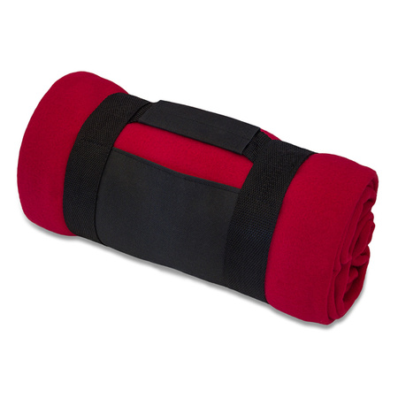 Koc polarowy Git, czerwony  | R08098.08
