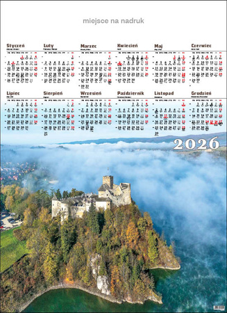 Kalendarz planszowy A1 – Zamek w Niedzicy | J-A 32