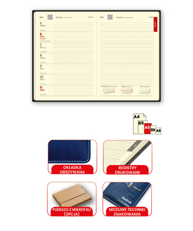 A5 Tygodniowy - registry drukowane | J-KA 277