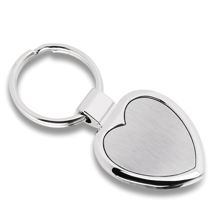 Brelok metalowy Stout Heart, srebrny | R73277