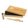 Bambusowy długopis i latarka w pudełku Pelak | RD-R02319.13