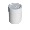Kubek ceramiczny TEONA z plastikową pokrywką, biały - 320 ml | PR-6146.01