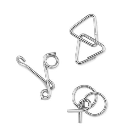 Zestaw 3 metalowych łamigłówek THREENATS | MO-MO9191-13