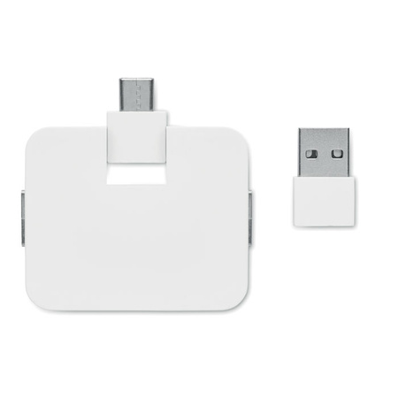 4-portowy hub USB SQUARE-C | MO-MO2254-06