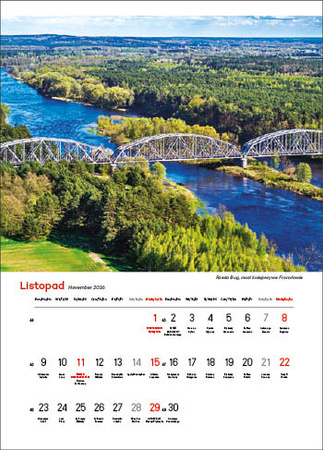 Kalendarz wieloplanszowy STANDARD – Najpiękniejsze rzeki Polski | J-WP 123