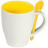 Kubek ceramiczny z łyżeczką PALERMO 250 ml | EG-509508