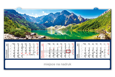 Kalendarz trójdzielny PANORAMICZNY – Morskie Oko | J-TLZ101