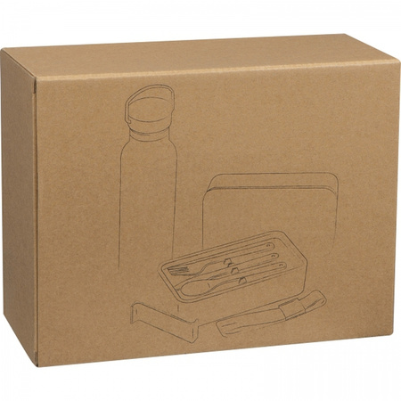 Zestaw Lunchbox ze sztućcami i butelka termiczna 500 ml | MC-6246403
