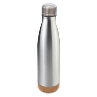 Butelka próżniowa z korkowym spodem Jowi 500 ml, srebrny | R08445.01