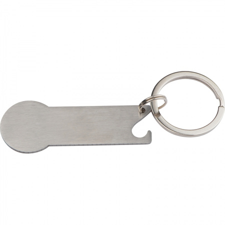 Brelok metalowy otwieracz do butelek z żetonem | MC-9158307