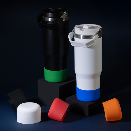 Termokubek STAFFY ze stali nierdzewnej, czarny - 900 ml | PR-5072.02