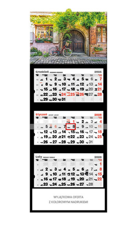 Kalendarz trójdzielny STANDARD – Old Street | J-T 73 BK