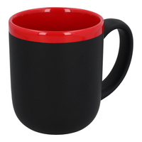 Kubek ceramiczny soft-touch ALEX, czerwony - 500 ml | PR-6147.05