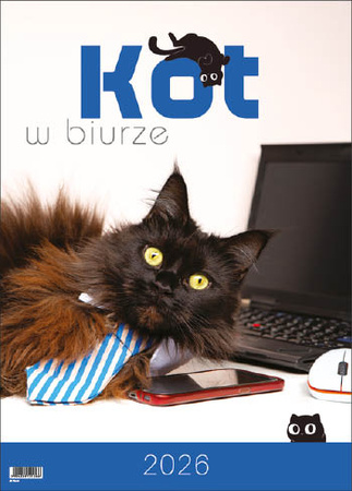 Kalendarz wieloplanszowy STANDARD – Kot w biurze | J-WP 136