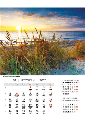 Kalendarz wieloplanszowy STANDARD – Nad Bałtykiem | J-WP120