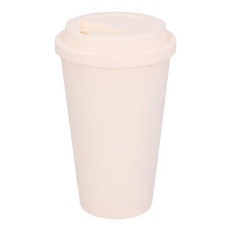 Plastikowy kubek termiczny GALA, kość słoniowa - 480 ml | PR-5077.13