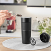 Kubek termiczny z french press Aspet 450 ml, czarny  | R08191.02