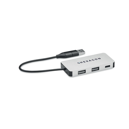 3-portowy hub USB kabel 20cm HUB-C | MO-MO2142-14