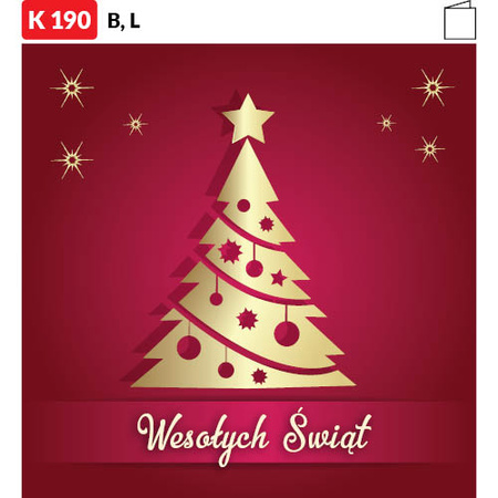 Karnet świąteczny CLASSIC | J-K190