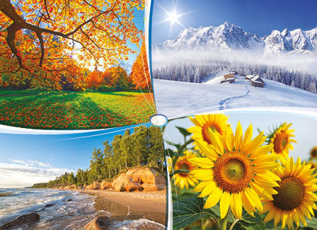 Kalendarz czterodzielny – 4 pory roku | J-C 39 BK