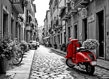 Kalendarz czterodzielny – Black & red | J-C 55 BK