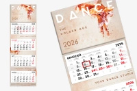 Kalendarz czterodzielny - wypukły "poduszka"