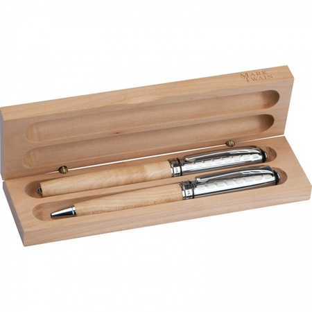 Zestaw piśmienny długopis i pióro kulkowe Mark Twain | MC-1253213