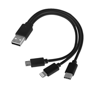 Kabel USB 3w1 micro USB + USB typ C + Lightning | EG-EG ZT703
