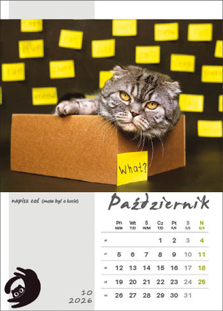 Kalendarz wieloplanszowy STANDARD – Kot w biurze | J-WP 136