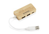 Rozdzielacz bambusowy HUB USB z wymienną wtyczką - RIVO | BC-09170-17