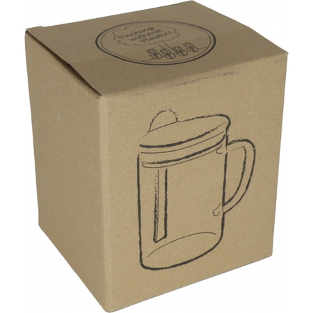 Kubek szklany z łyżeczką JACKSON 420 ml | EG-322466