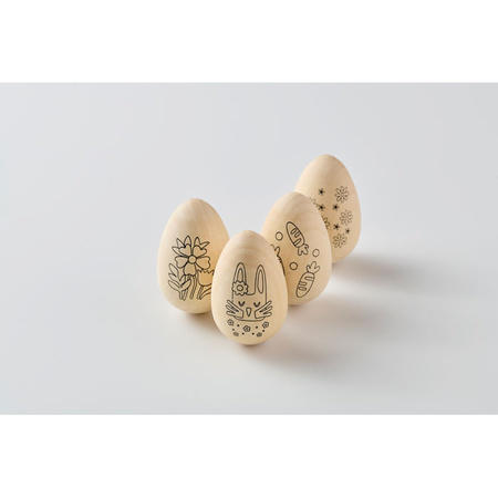 Zestaw drewnianych jajek do malowa EISET | MO-MO2563-40